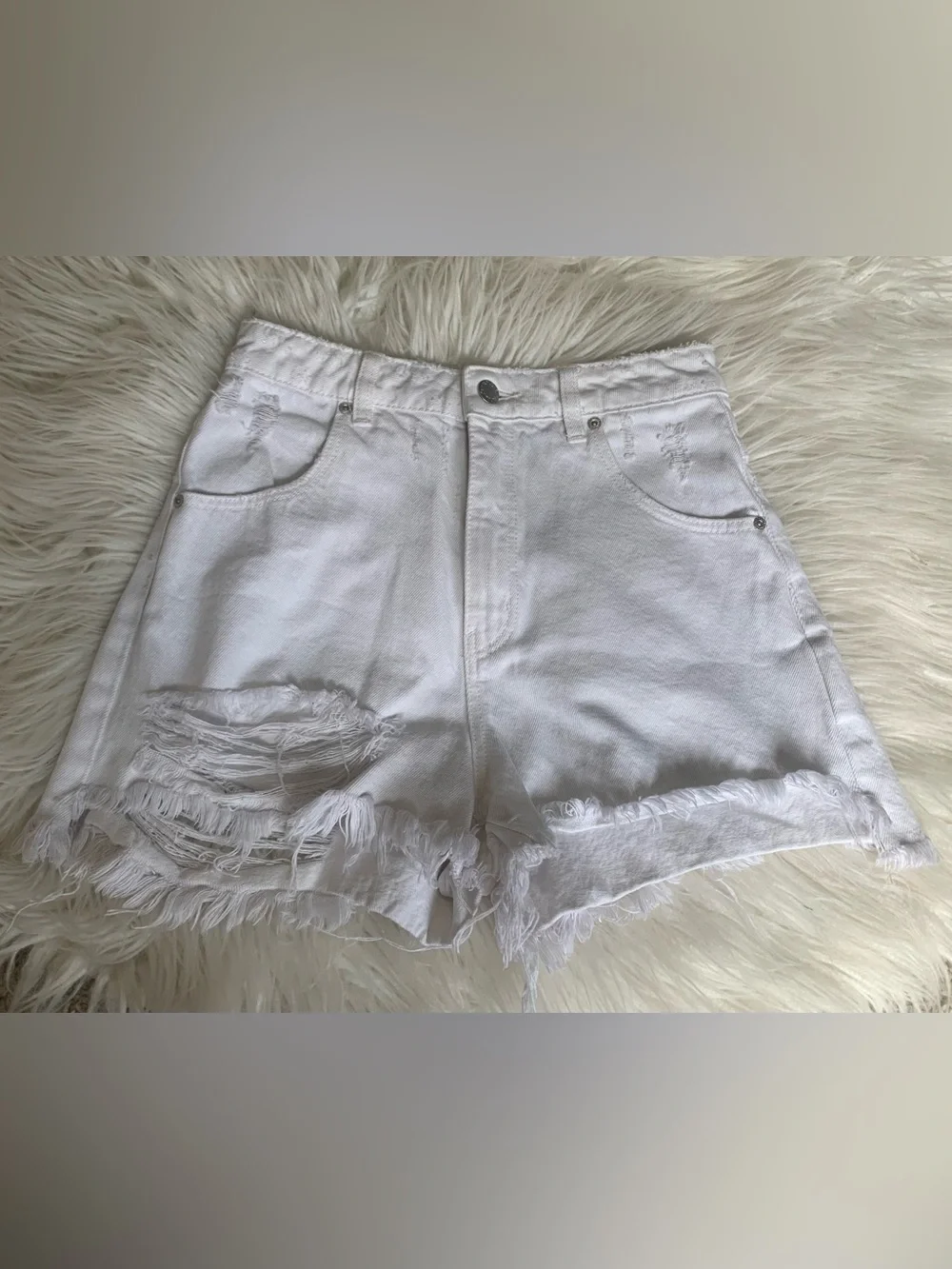 Rolla's Dusters Short Vintage White Worn Size 26